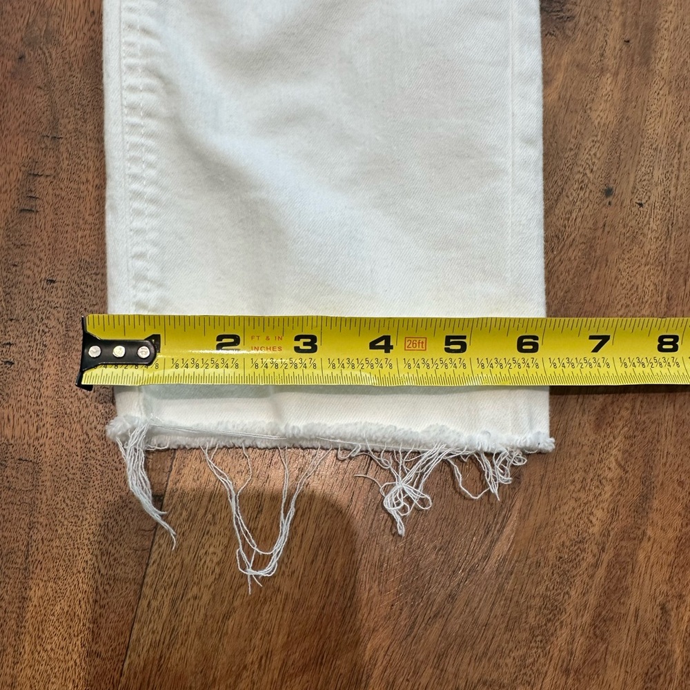 ☀️ OAT New York Stretch White Jeans with Raw Hem - Picture 5 of 16
